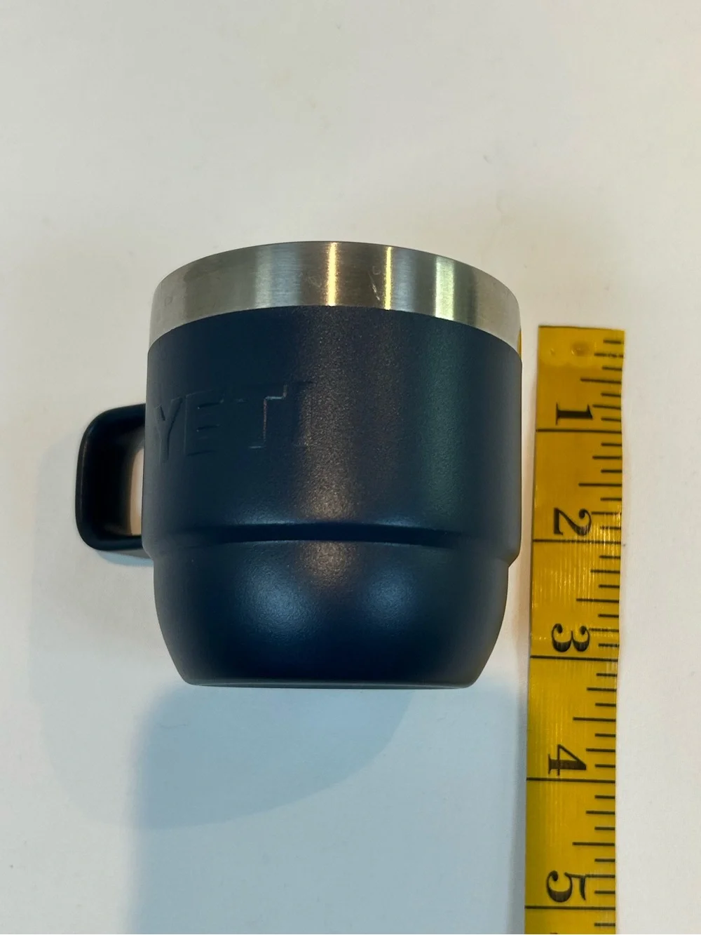 YETI NWT Navy Blue Rambler 6 oz Stackable Stainless Steel Travel Mug w Handle